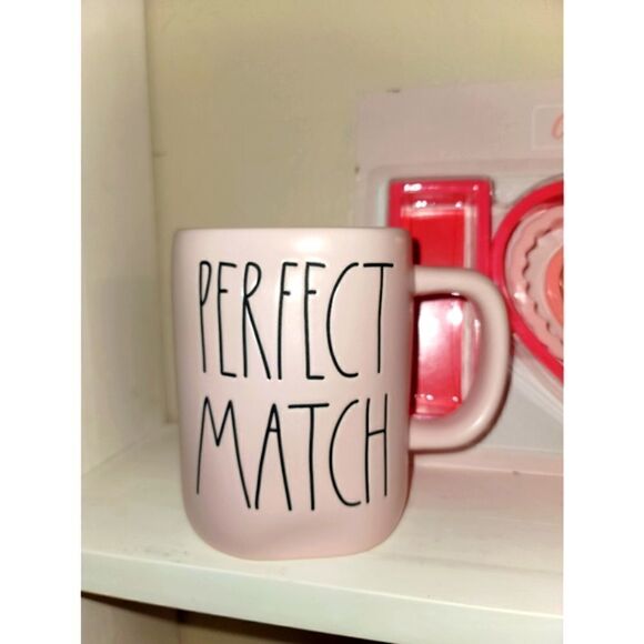 Rae Dunn PERFECT MATCH pink coffee mug Valentines Cup - Picture 6 of 9